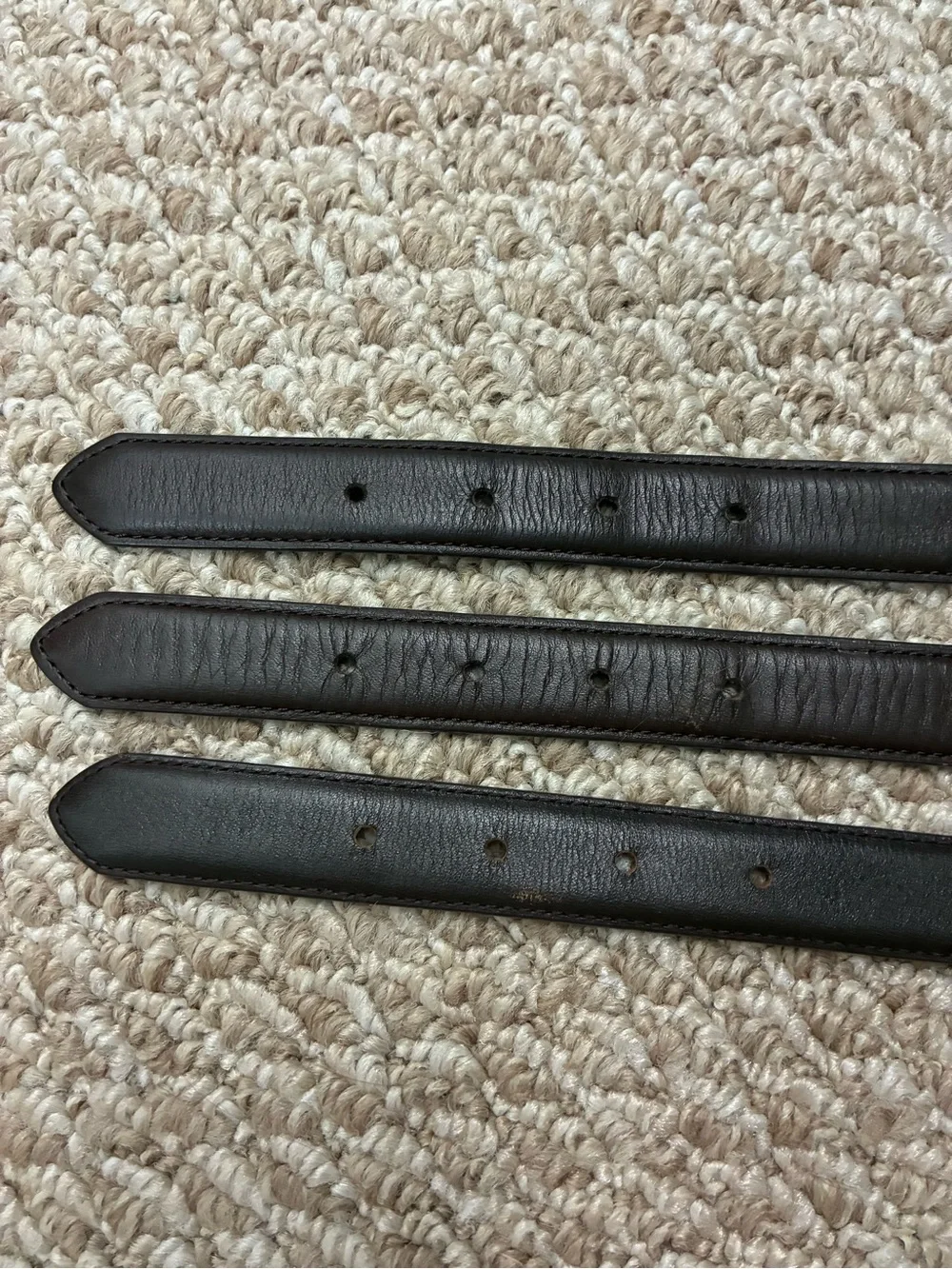 Janie and Jack lot of 3 brown leather belts 2T, 2T/3, 4/5